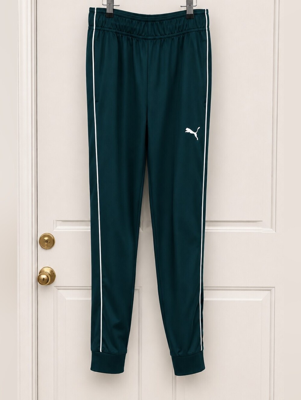 Puma Kids Track Jacket and Pants Set Dark Green White - Picture 5 of 7